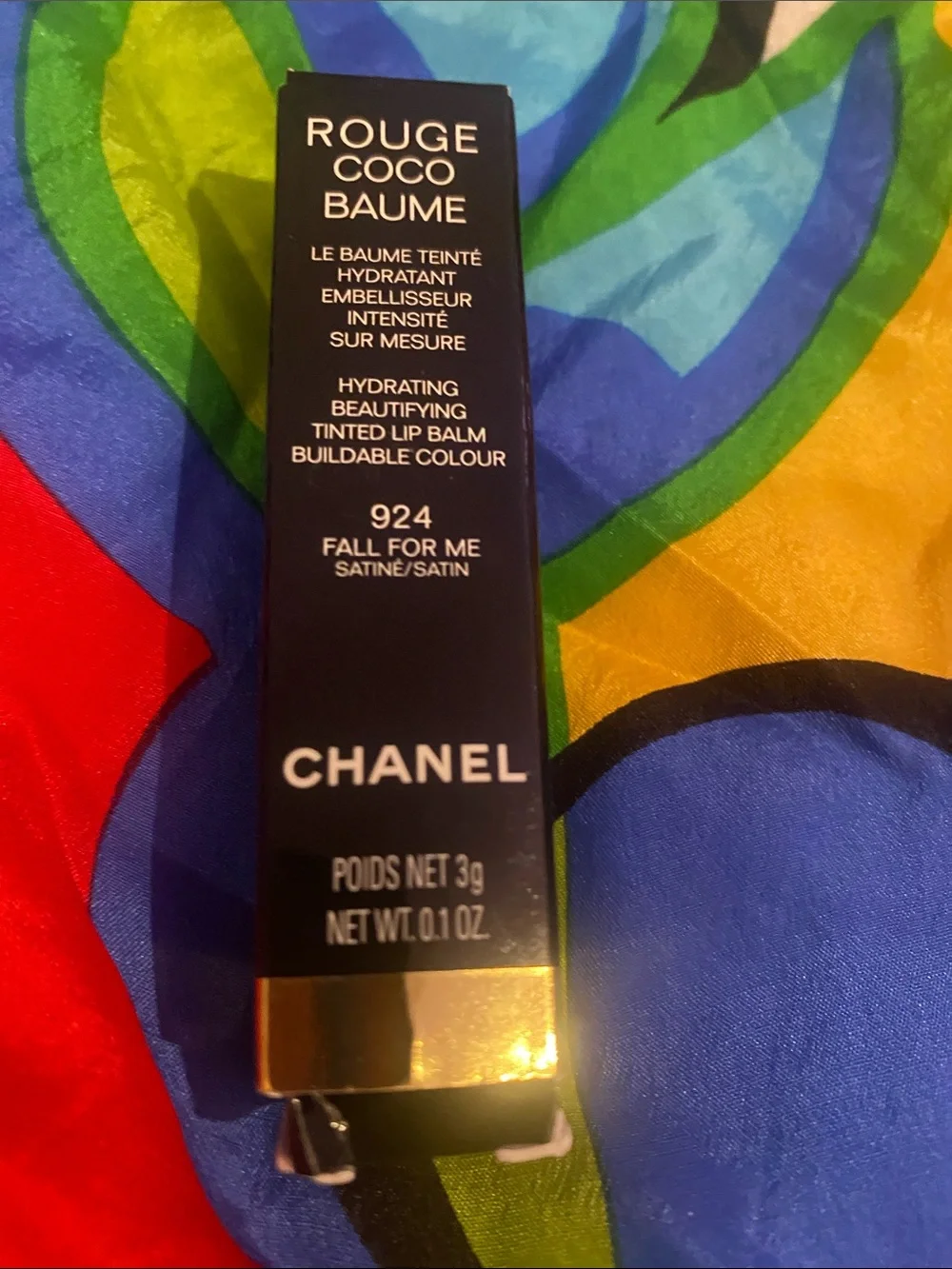 CHANEL Rouge Coco Baume Tinted Lip Balm — Black & Gold Packaging, Shade 924